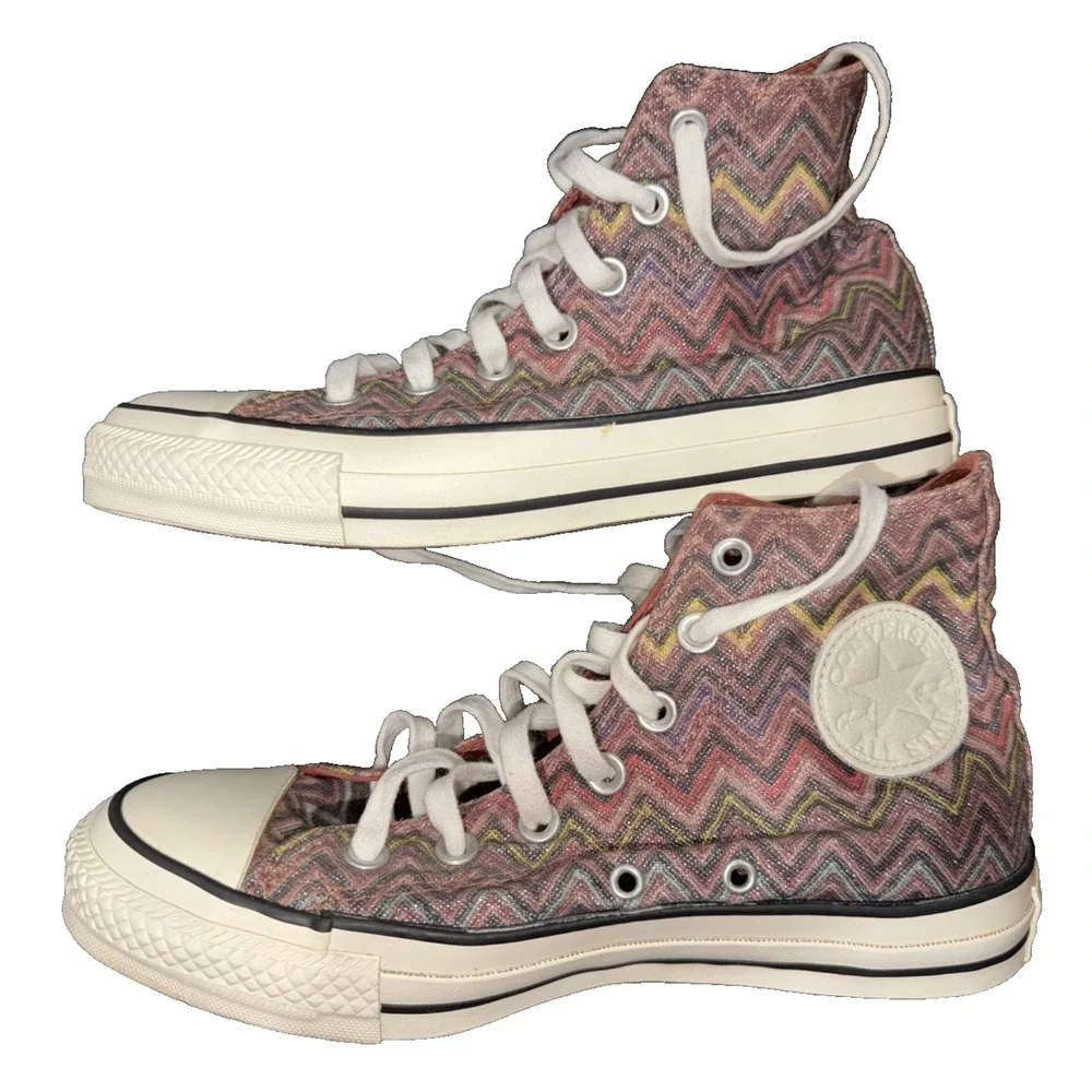 Converse x Missoni Chuck Taylor High Tops Women 7 Men 5 - Picture 7 of 8